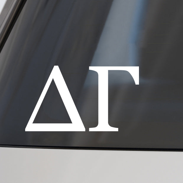 Delta Gamma Car Decal Sticker- Greek Letters Design