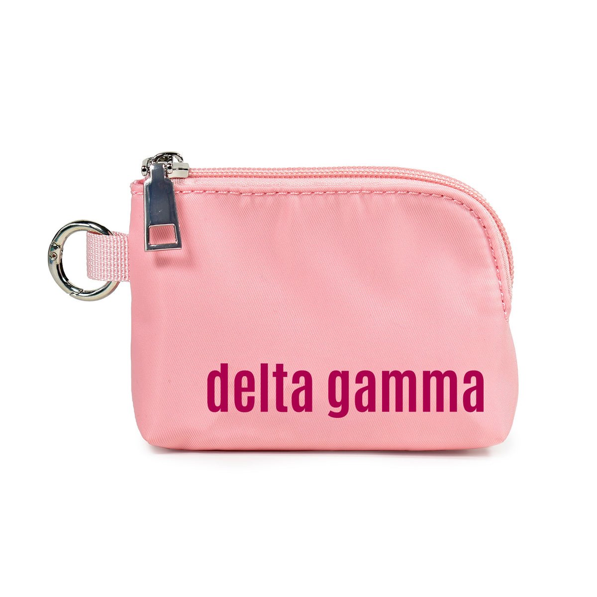 Delta Gamma Zipper Wallet Pouch with Keyring
