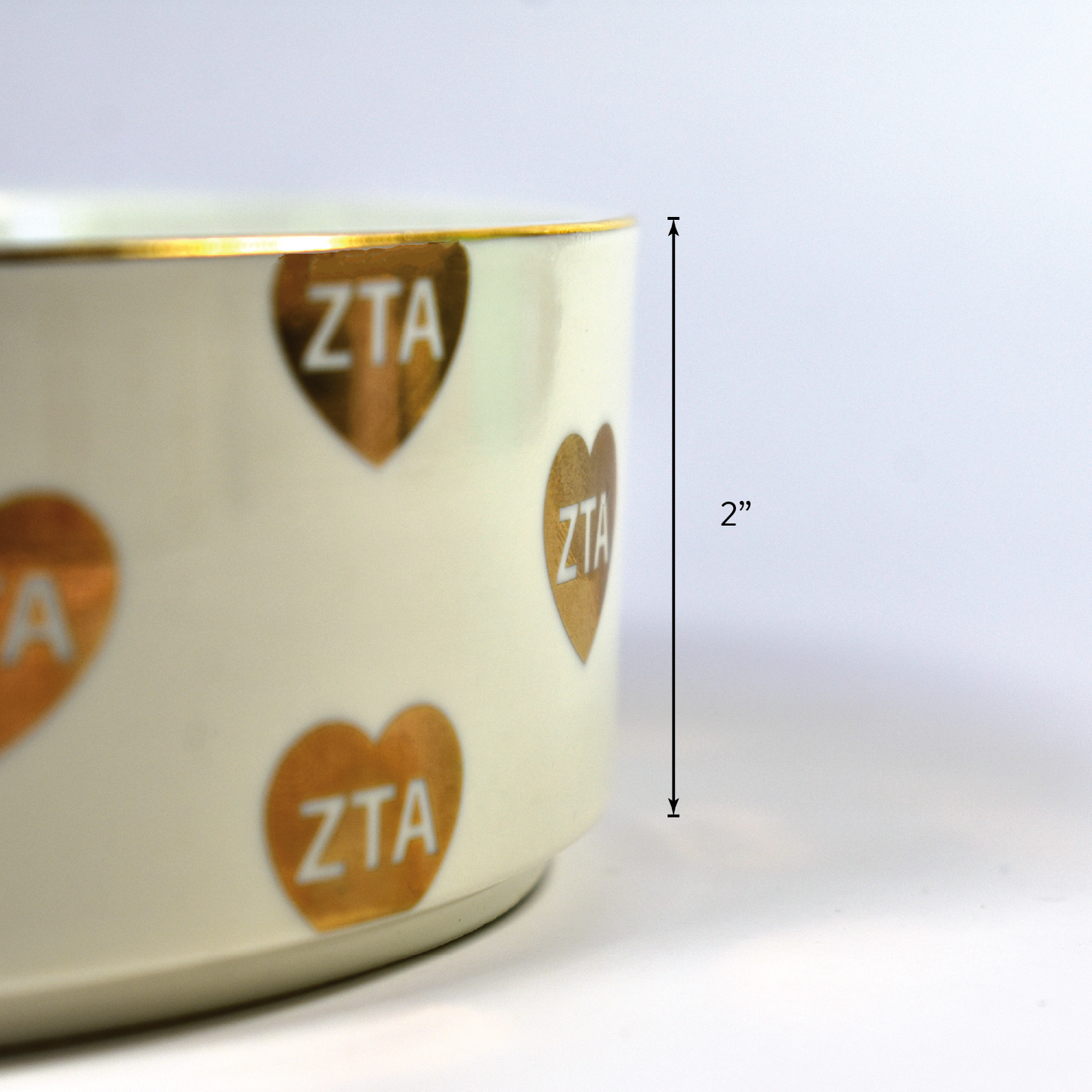 Delta Gamma Pet Bowl- 6" Ceramic Bowl For Dogs and Cats