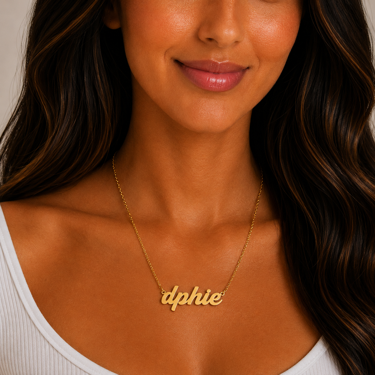 Delta Phi Epsilon Retro Design Necklace