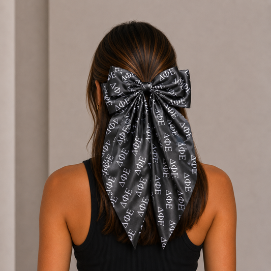 Delta Phi Epsilon Greek Letters Hair Bow