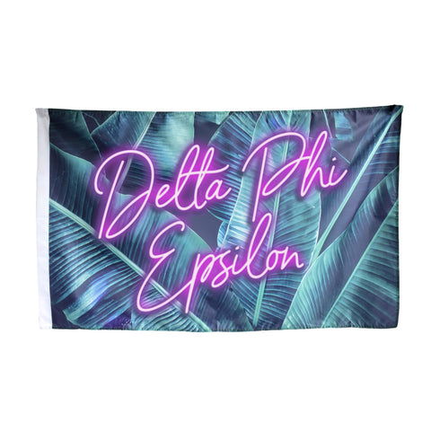 Delta Phi Epsilon Neon Palm Flag