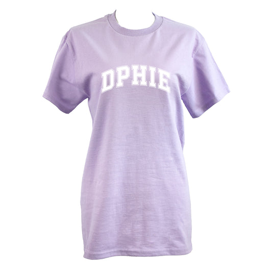 Delta Phi Epsilon Sorority T-Shirt- Varsity Design