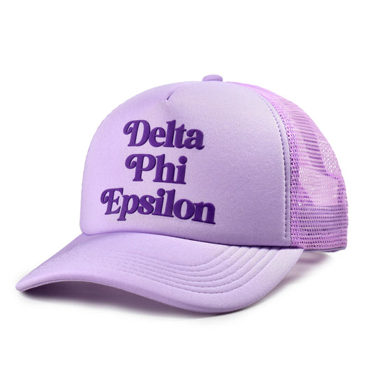 Delta Phi Epsilon Baseball Cap, Mesh Trucker-Style Hat