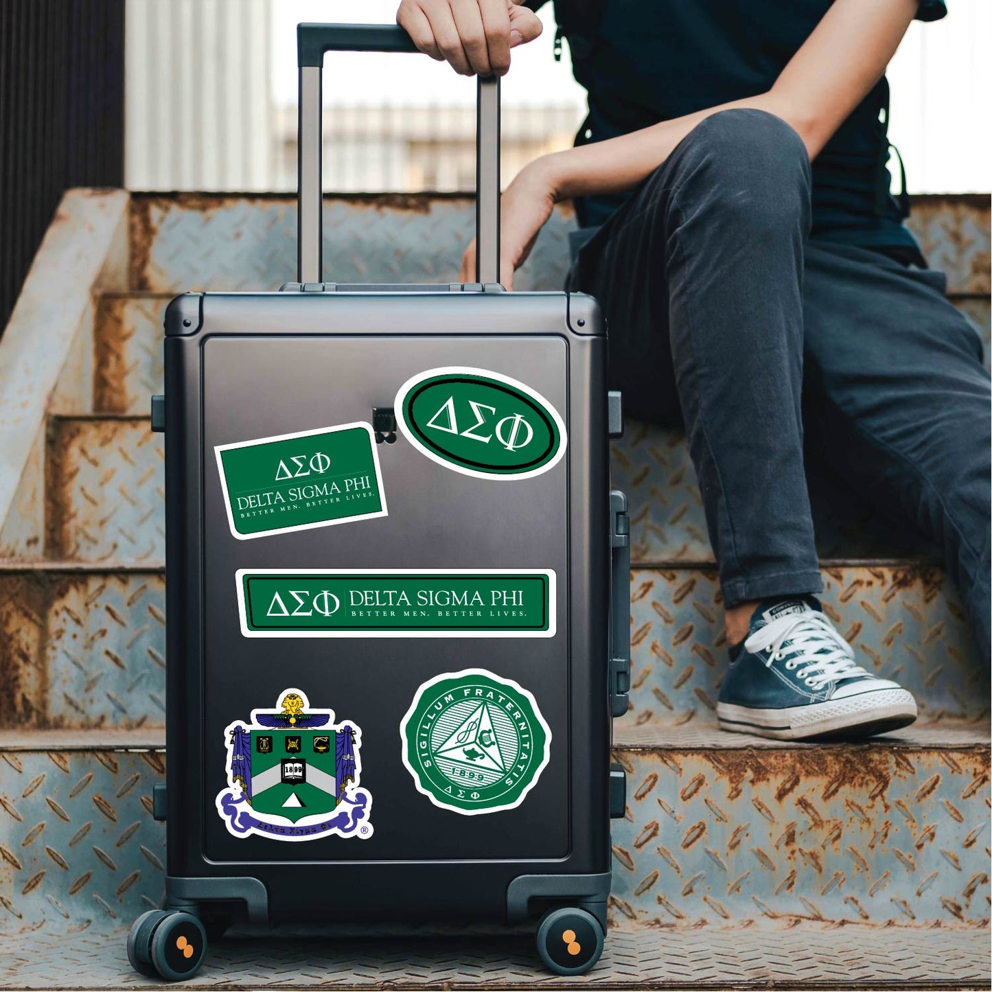 Delta Sigma Phi Fraternity Sticker Sheet- Brand Focus
