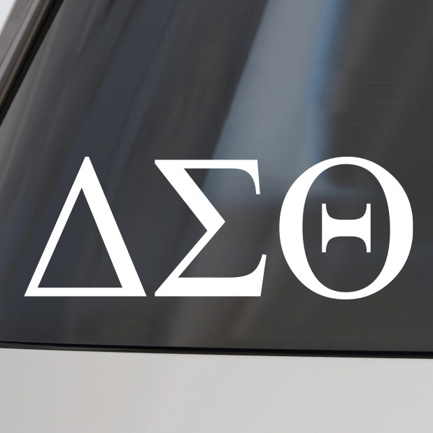 Delta Sigma Theta Car Decal Sticker- Greek Letters Design