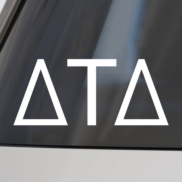 Delta Tau Delta Fraternity Car Decal Sticker- Greek Letters Design