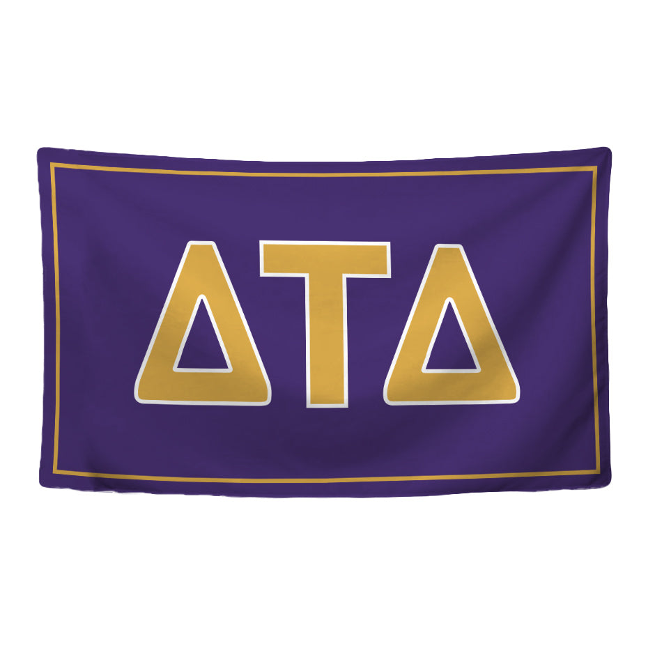 Delta Tau Delta Fraternity Greek Letters Flag, Two-Color Design