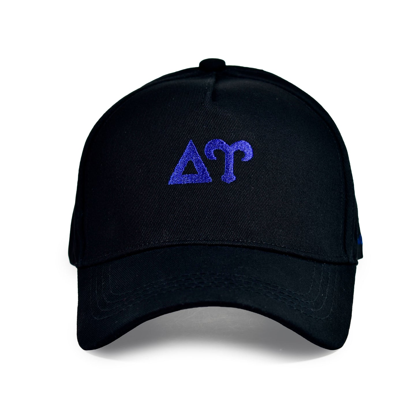 Delta Upsilon Fraternity Baseball Cap- Brushed Cotton 5-Panel Black Hat
