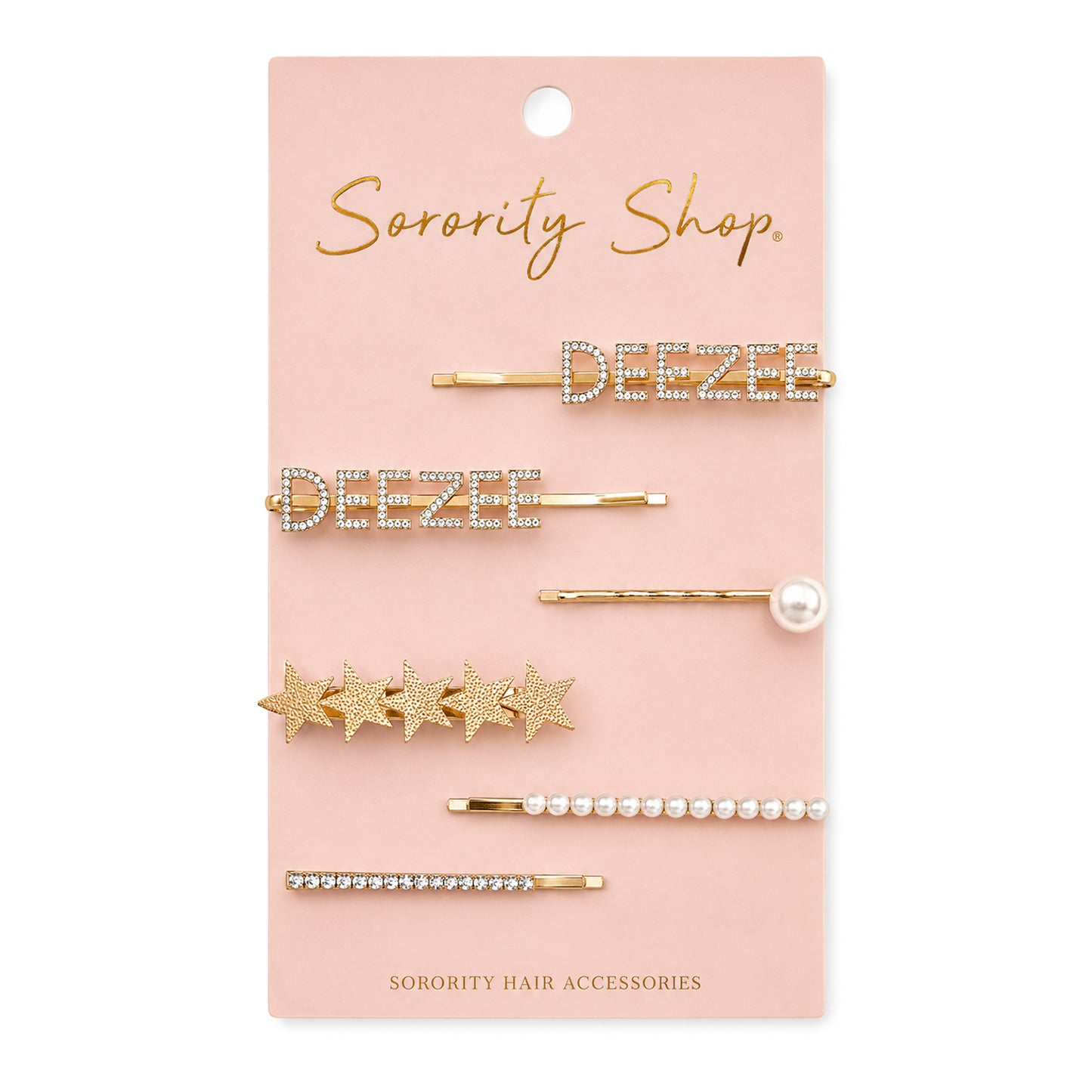 Delta Zeta Sorority Hair Clips