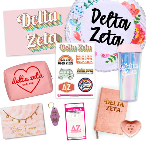 Delta Zeta Celebrate Sisterhood Sorority Gift Box- 10 unique items