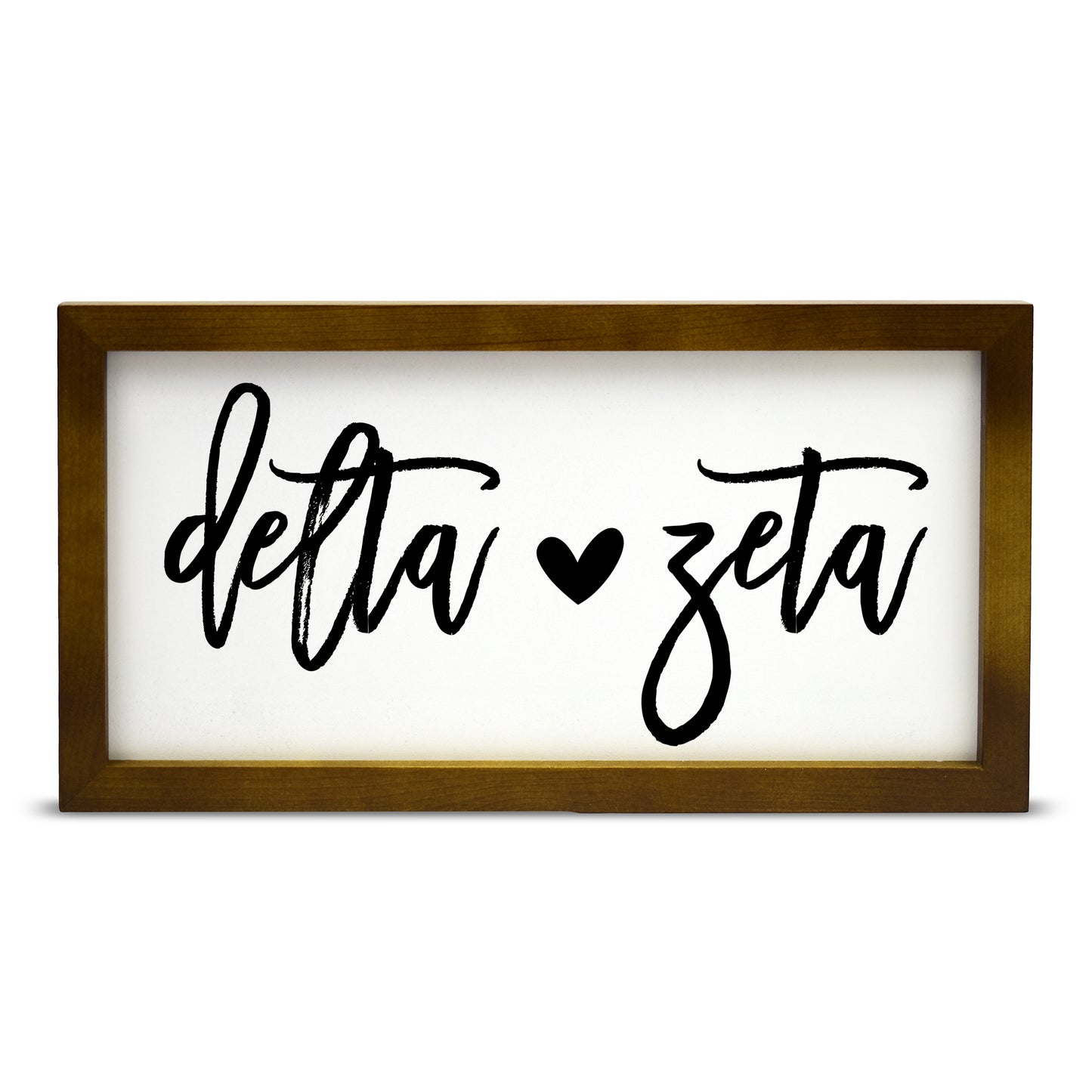 Delta Zeta Script Wooden Sign