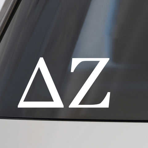 Delta Zeta Car Decal Sticker- Greek Letters Design