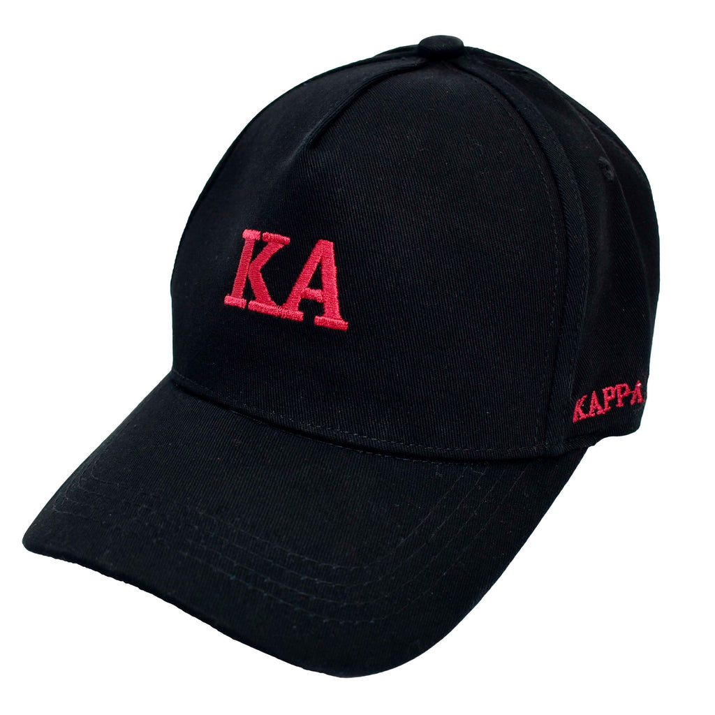 Kappa Alpha Baseball Cap- Brushed Cotton 5-Panel Black Hat