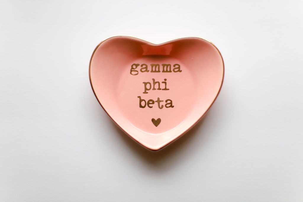 Sorority Shop Ceramic Ring Dish - Heart Shaped