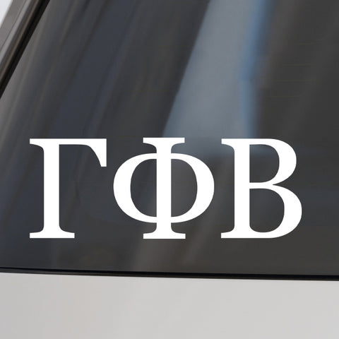 Gamma Phi Beta Car Decal Sticker- Greek Letters Design