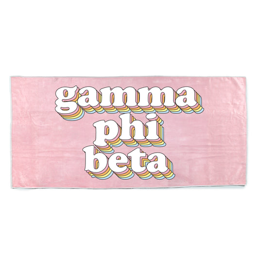 Gamma Phi Beta Plush Retro Beach Towel