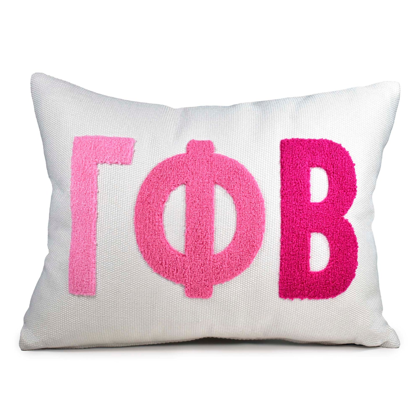 Gamma Phi Beta Pillow – Embroidered Plush Greek Letters Design