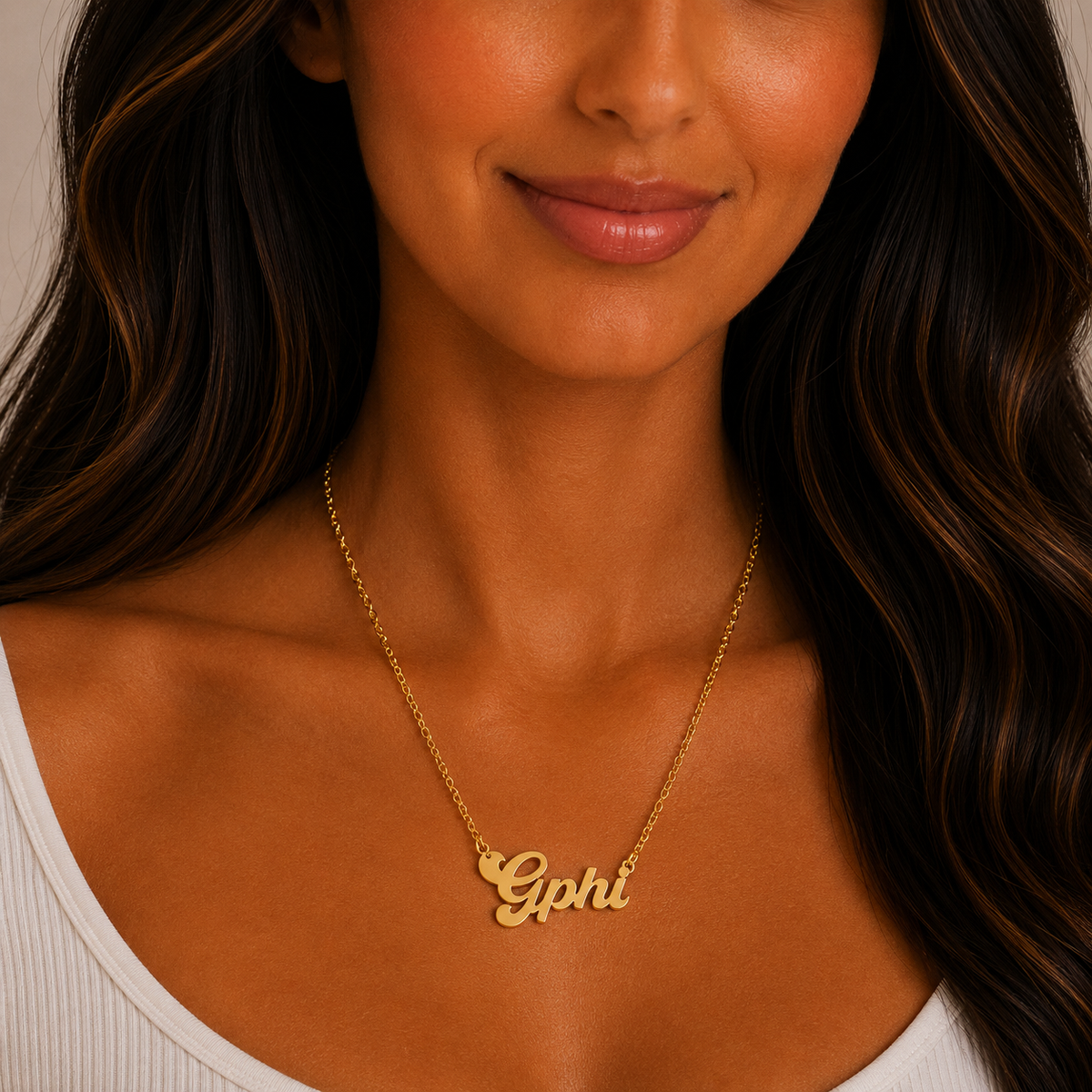 Gamma Phi Beta Retro Design Necklace