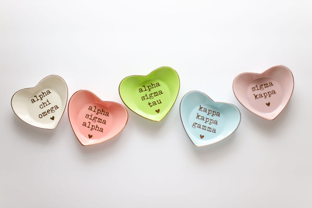 Alpha Gamma Delta Ceramic Ring Dish