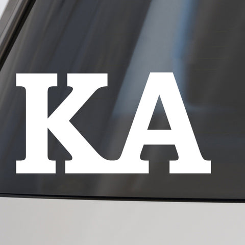 Kappa Alpha Fraternity Car Decal Sticker- Greek Letters Design