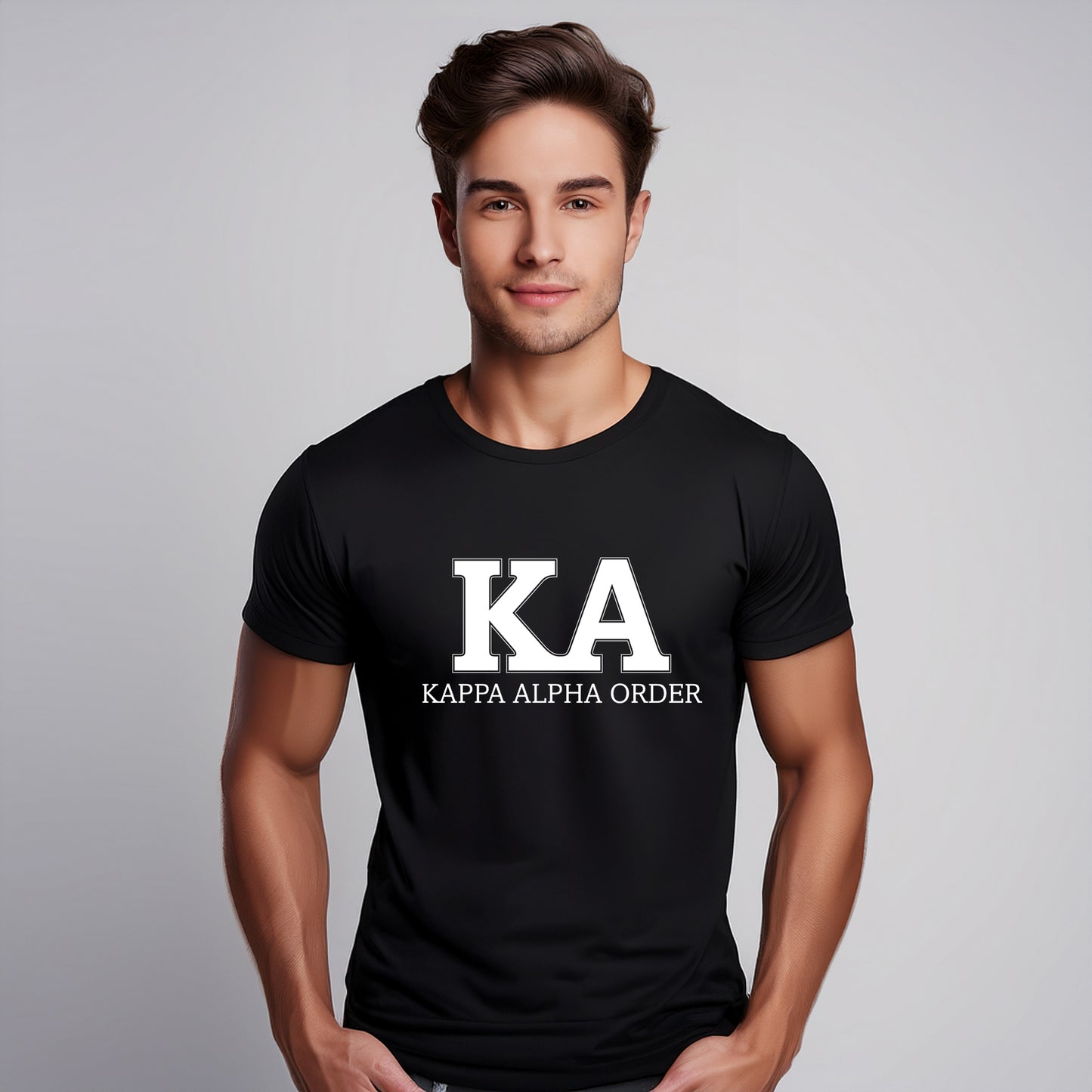 Kappa Alpha Order Fraternity T-Shirt- Varsity Greek Letters Design
