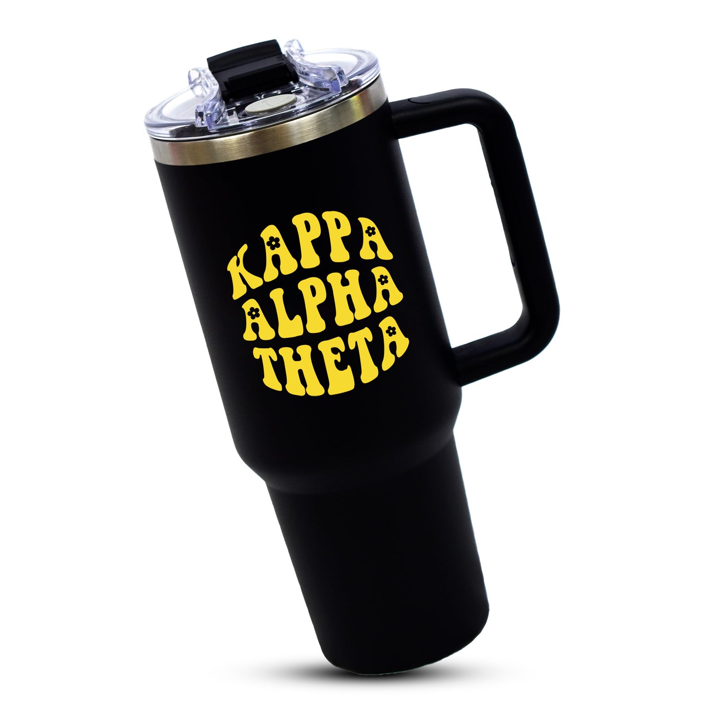 Kappa Alpha Theta Tumbler - 40oz Stainless Steel with Handle