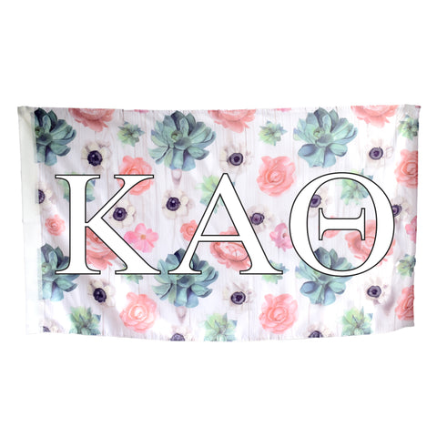 Kappa Alpha Theta Succulent Flag