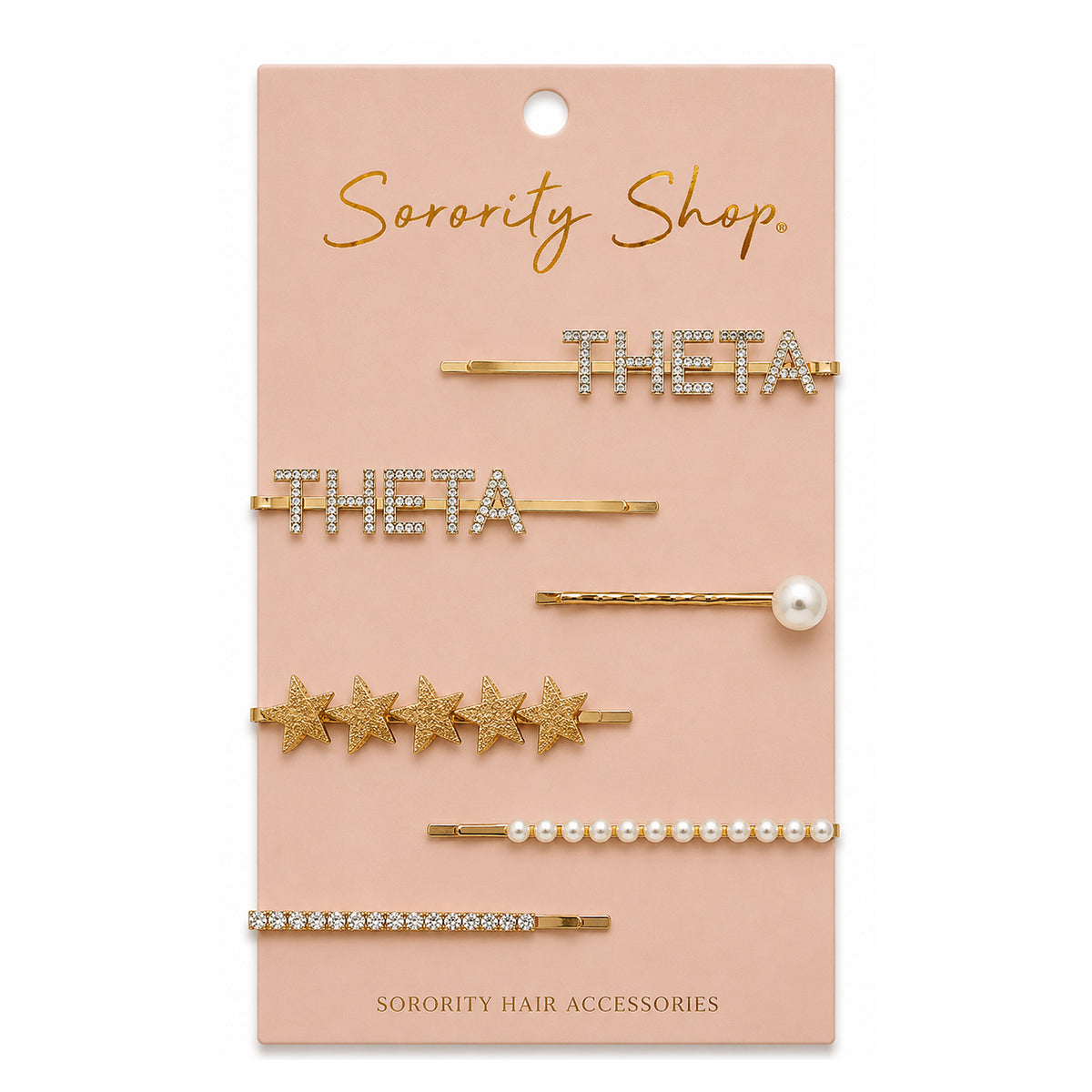 Kappa Alpha Theta Sorority Hair Clips