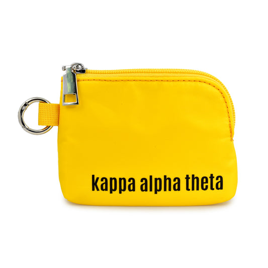 Kappa Alpha Theta Zipper Wallet Pouch with Keyring