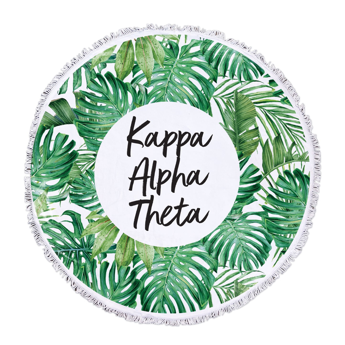 Kappa Alpha Theta Palm Leaf Fringe Towel Blanket