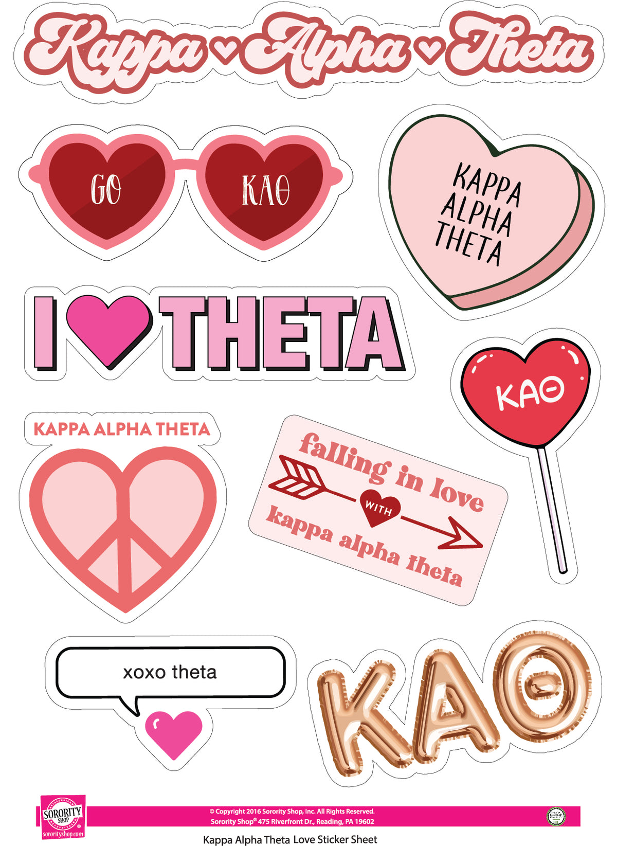 Sorority Shop - Sticker Sheet- Love Theme
