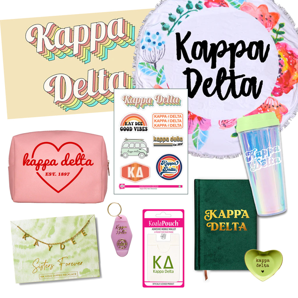 Kappa Delta Celebrate Sisterhood Sorority Gift Box- 10 unique items