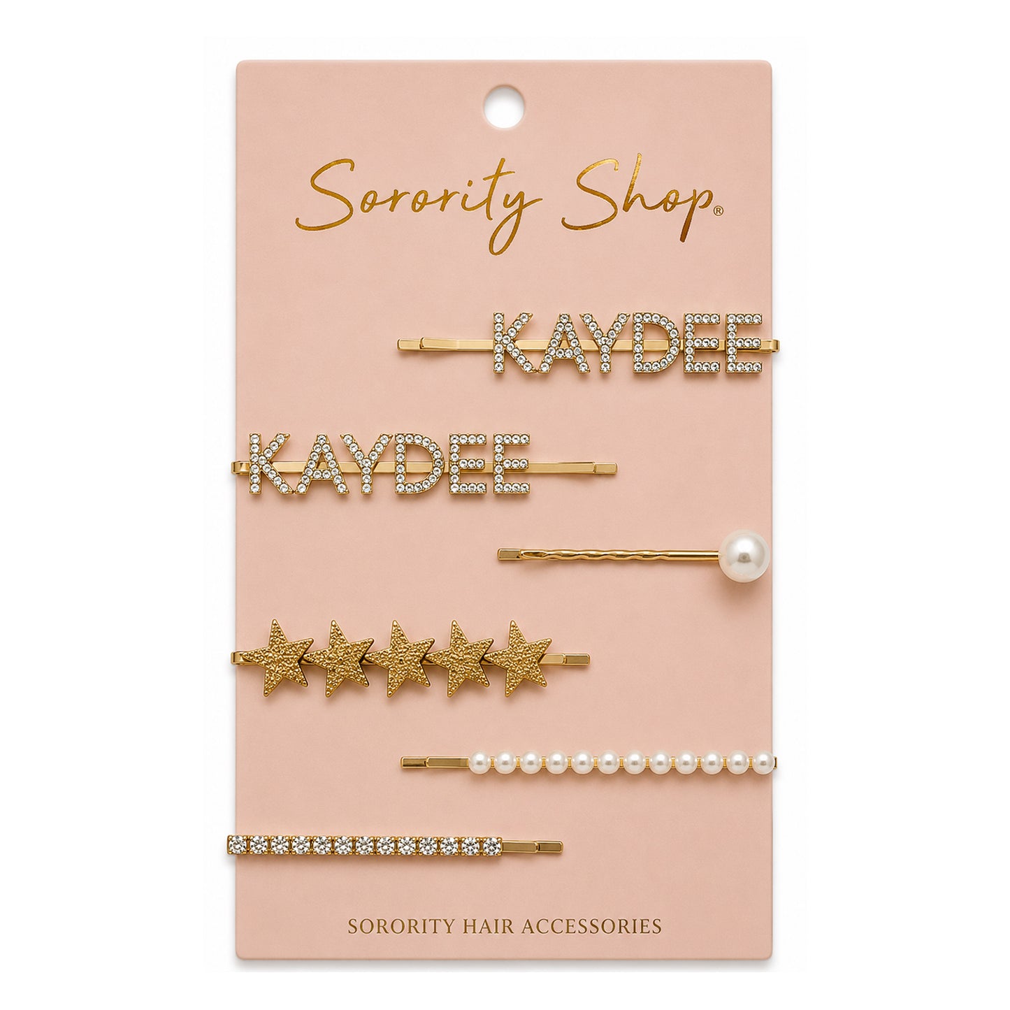 Kappa Delta Sorority Hair Clips