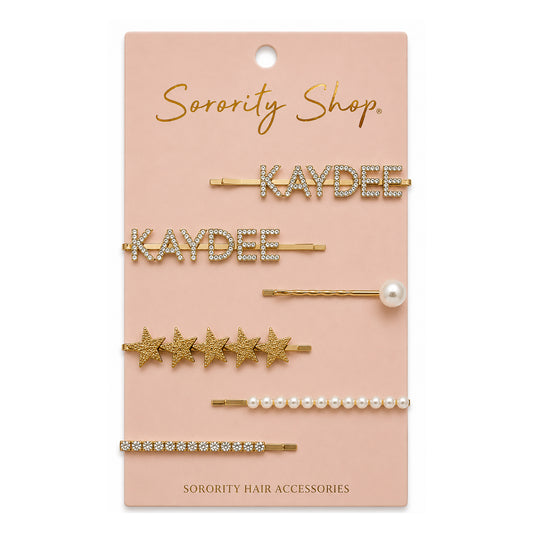 Kappa Delta Sorority Hair Clips