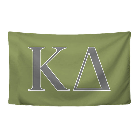 Kappa Delta Sorority Greek Letters Flag, Two-Color Design