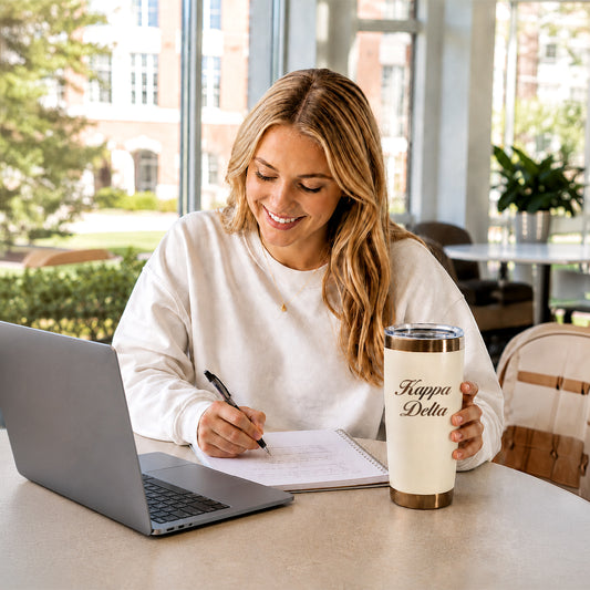 Kappa Delta 20 oz. Insulated Tumbler with Sorority Name