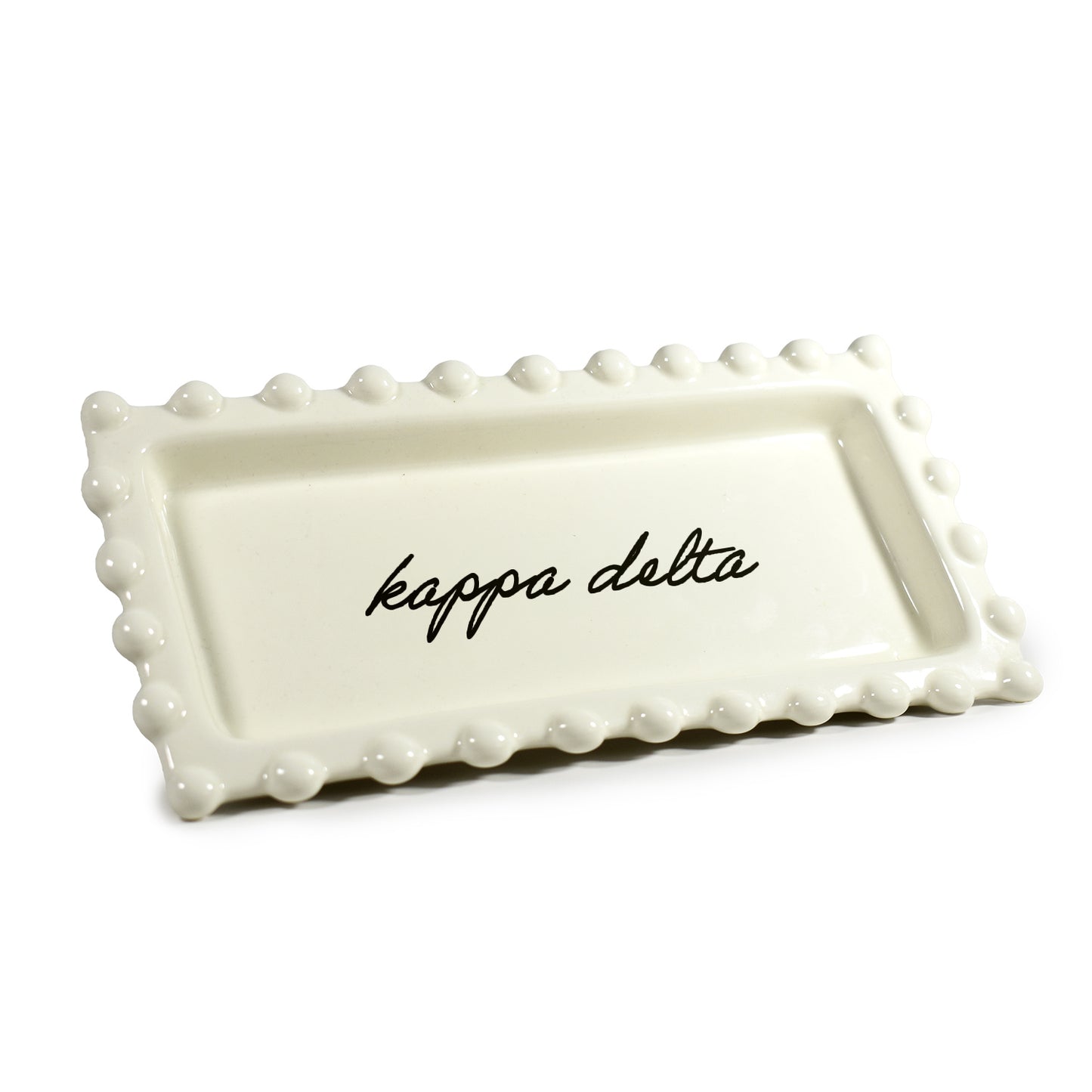 Kappa Delta Jewelry Dish - Rectangular Cursive Script Sorority Name
