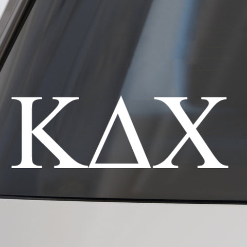 Kappa Delta Chi Car Decal Sticker- Greek Letters Design