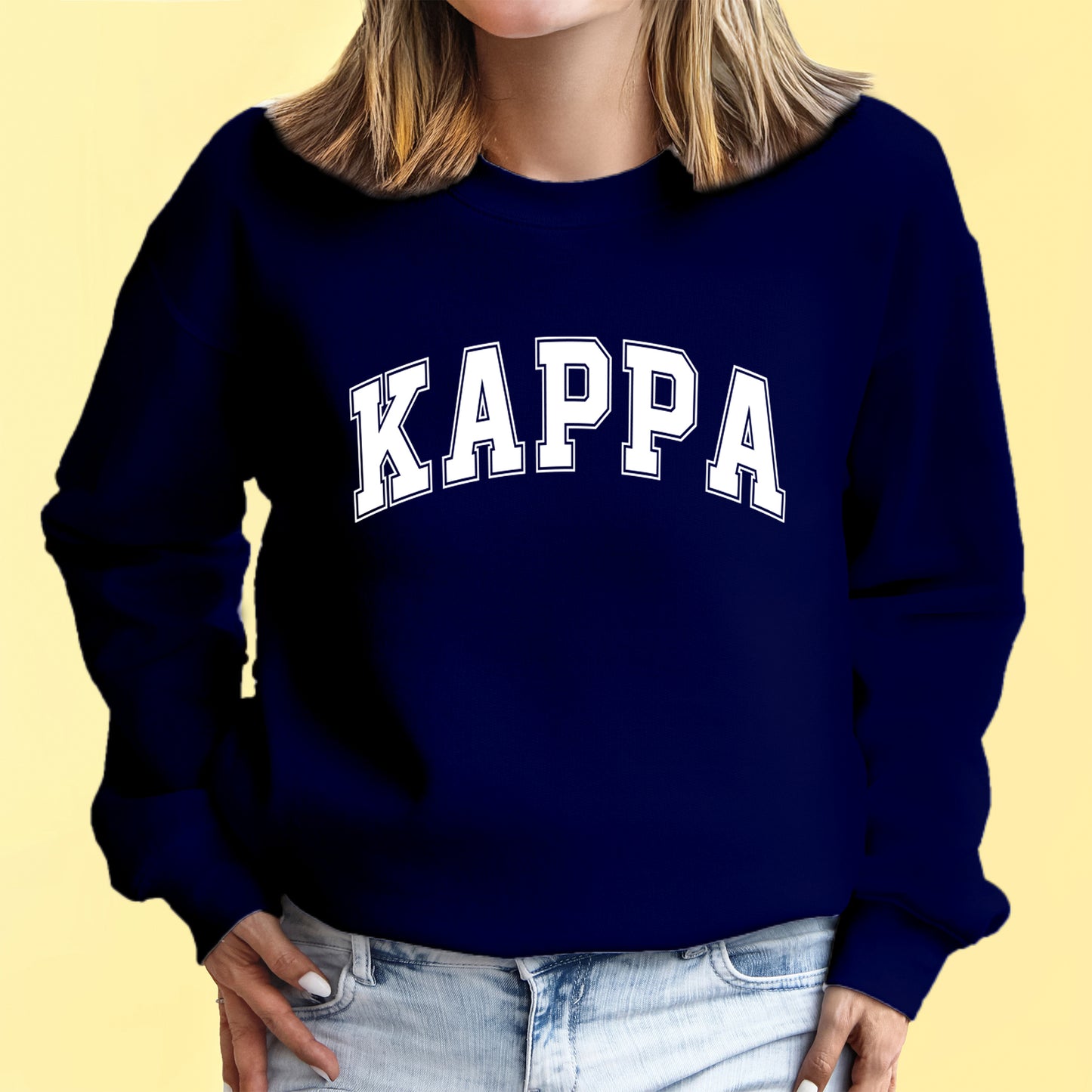 Zeta Tau Alpha Sweatshirt- Crewneck Varsity Letters Design