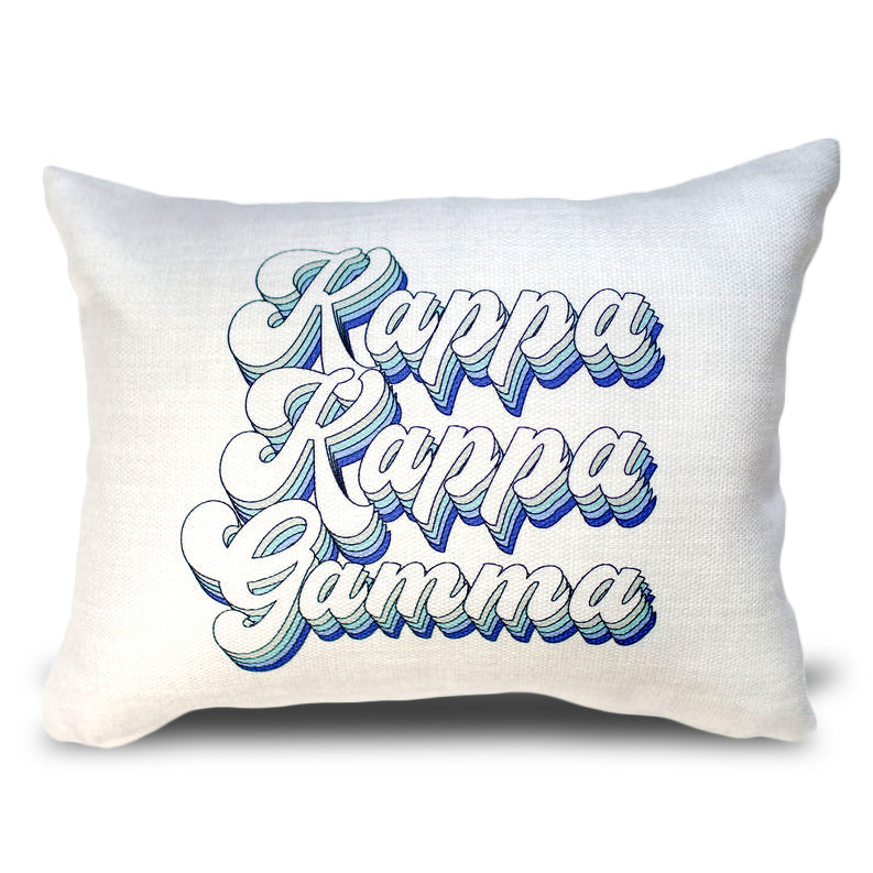 Kappa Kappa Gamma Retro Throw Pillow