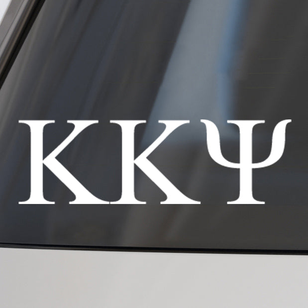 Kappa Kappa Psi Fraternity Car Decal Sticker- Greek Letters Design