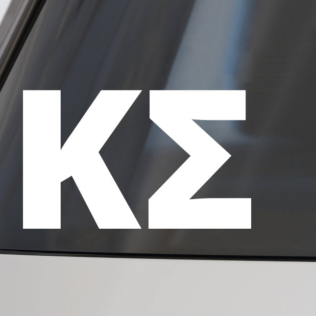 Kappa Sigma Fraternity Car Decal Sticker- Greek Letters Design