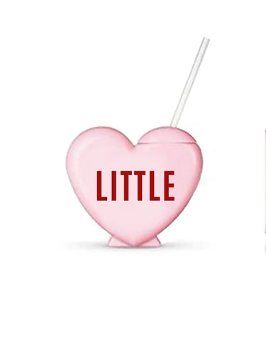 Sorority "Little" Tumbler- Candy Heart Shaped