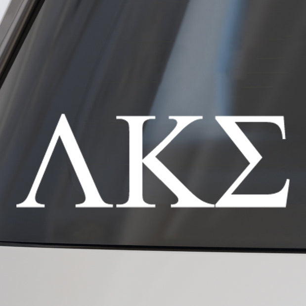 Lambda Kappa Sigma Fraternity Car Decal Sticker- Greek Letters Design