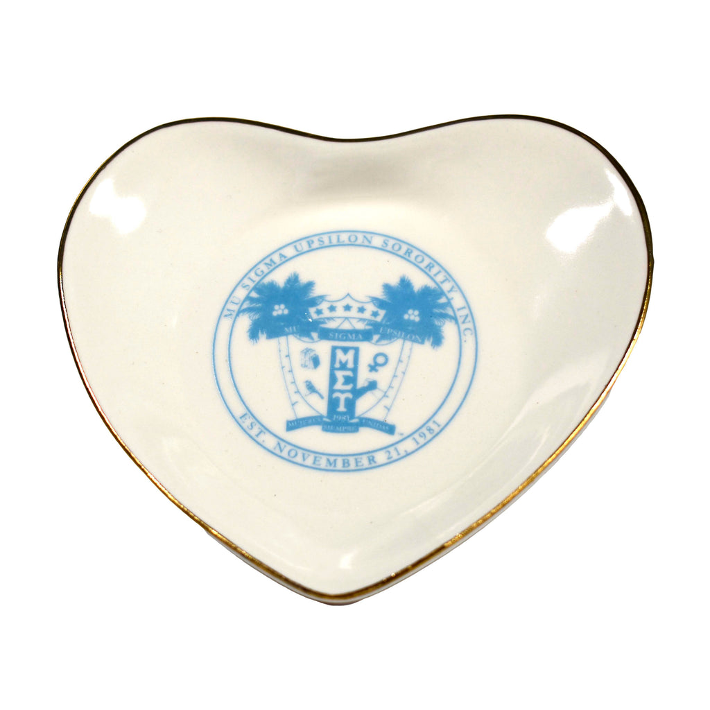 Mu Sigma Upsilon Ceramic Ring Dish