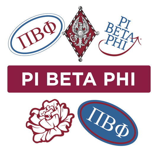 Pi Beta Phi Sorority Sticker Sheet- Brand Focus