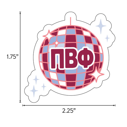 Pi Beta Phi Sticker Sheet - Western Disco Design