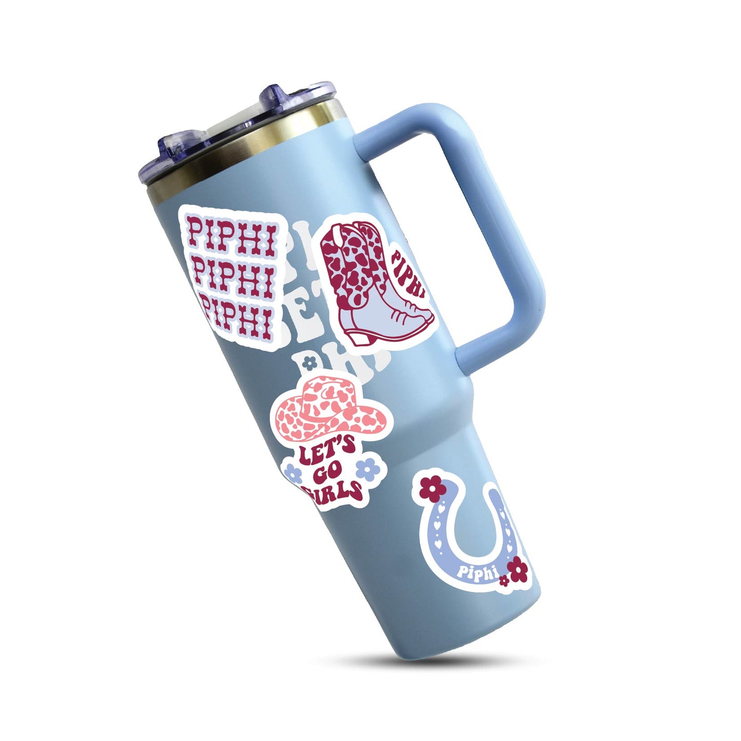 Pi Beta Phi Sticker Sheet - Western Disco Design