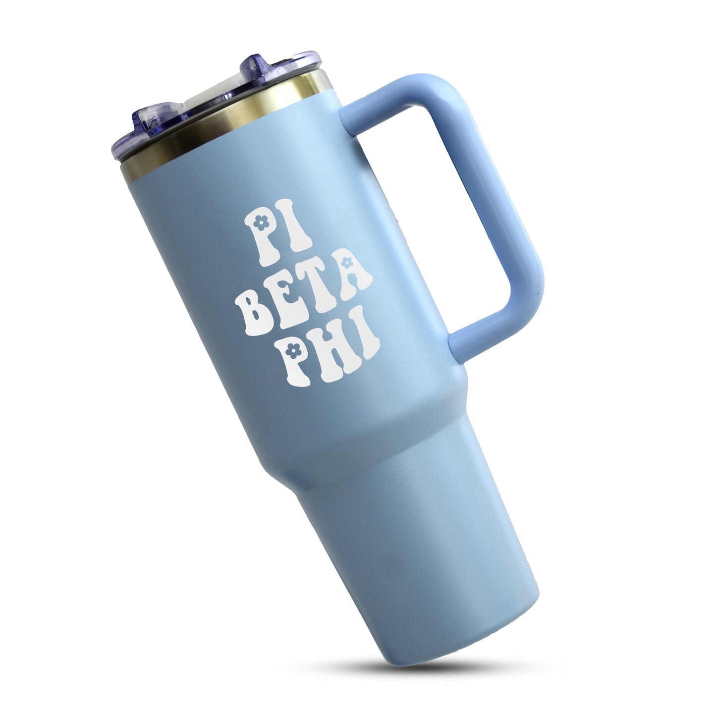 Pi Beta Phi Tumbler - 40oz Stainless Steel with Handle